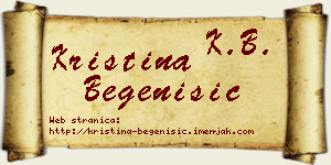 Kristina Begenišić vizit kartica